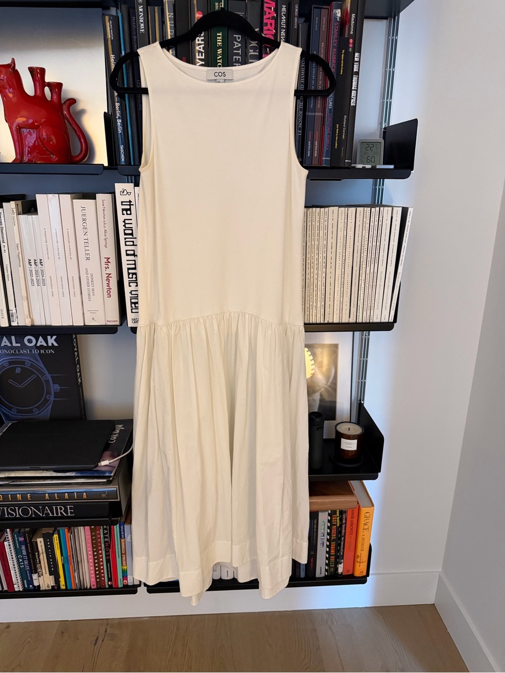 COS White Sleeveless Maxi Drop-Waist Dress